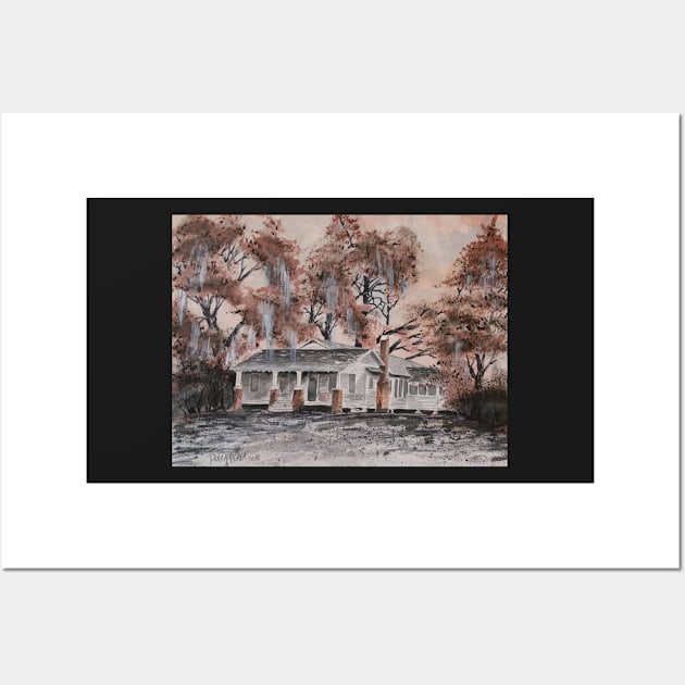 old house watercolor painting Wall Art by derekmccrea